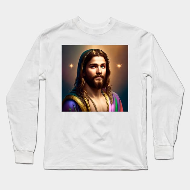 The young Jesus Christ of innocence Long Sleeve T-Shirt by Marccelus